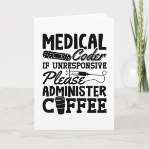 Carte Coder Médicale Café Assistant ICD Coding Cadeau