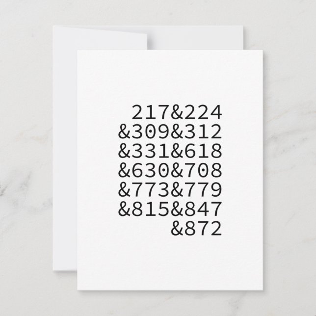 Carte Codes de l'Illinois (Devant)