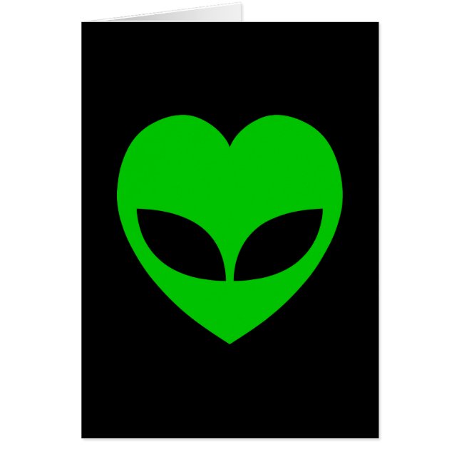 Carte Coeur Amour Alien (Devant)