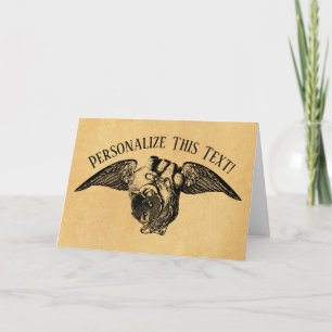 Carte Coeur avec verrous et ailes