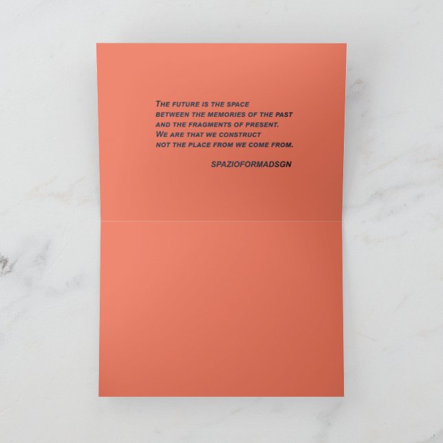 Carte "Coeur blanc en noir du soleil" & Futur (Intérieur)