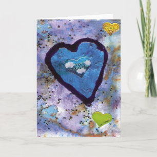 carte coeur bleue