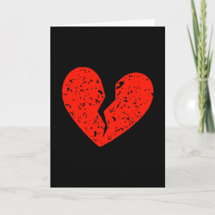 Carte Cœur Brisé Chagrin D'amour Anti-amour Poitrine Gau