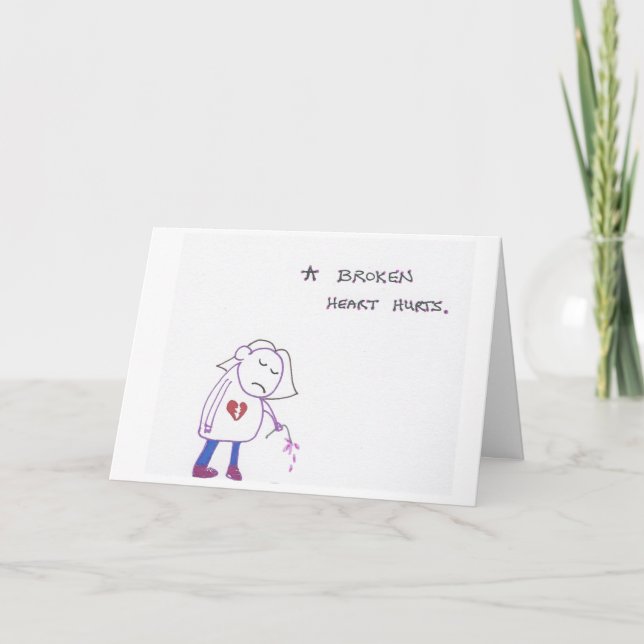 Carte Coeur cassée (Devant)