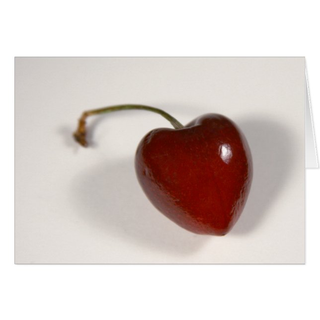 Carte Coeur cerise (Devant horizontal)