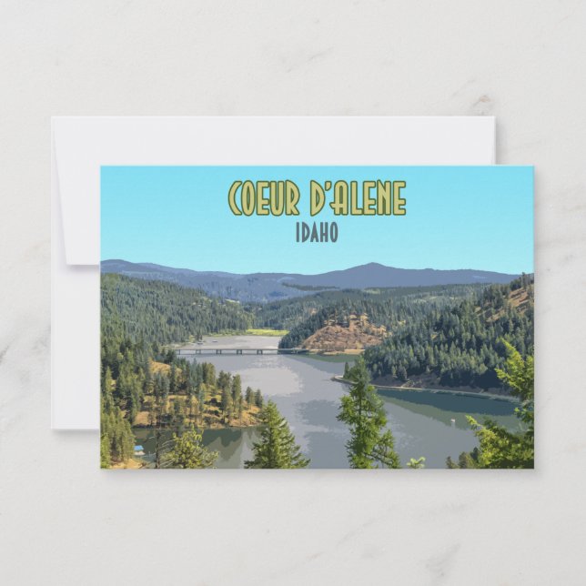 Carte Coeur d’Alene Idaho Souvenir (Devant)