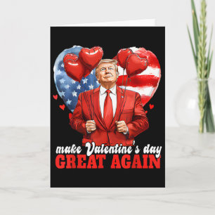 Carte Cœur d'amour de la Saint-Valentin Trump drôle pour