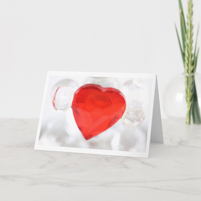 Carte coeur d'amour en verre (Devant)