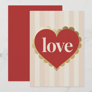 Carte Cœur d'amour Saint-Valentin 