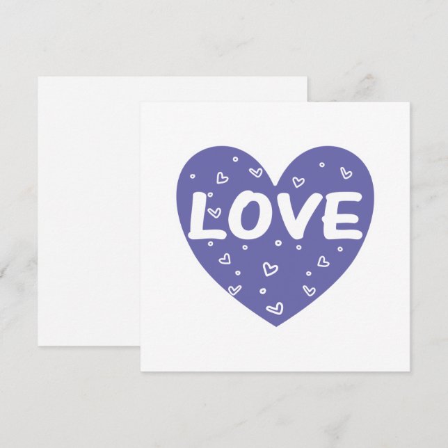 Carte Cœur d'amour Veri Peri (Devant / Derrière)