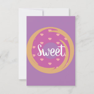 Carte Cœur de beignet moderne de la Saint-Valentin glaça