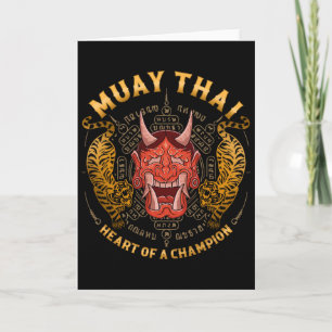 Carte Cœur de champion - Kickboxing et Muay Thai Oni