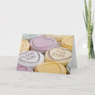 Carte Cœur de conversation bonbon Je t'aime pour toujour