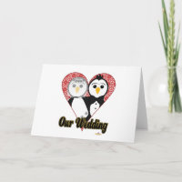 Coeur de dentelle du Mariage des pingouins Notre M