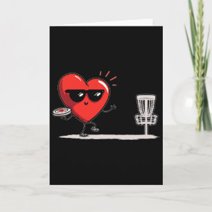 Carte Cœur de discgolf Disc Golf Golfeur Saint-Valentin
