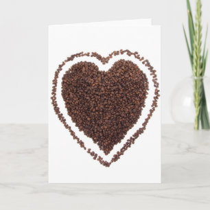 Carte Coeur de fèves de café