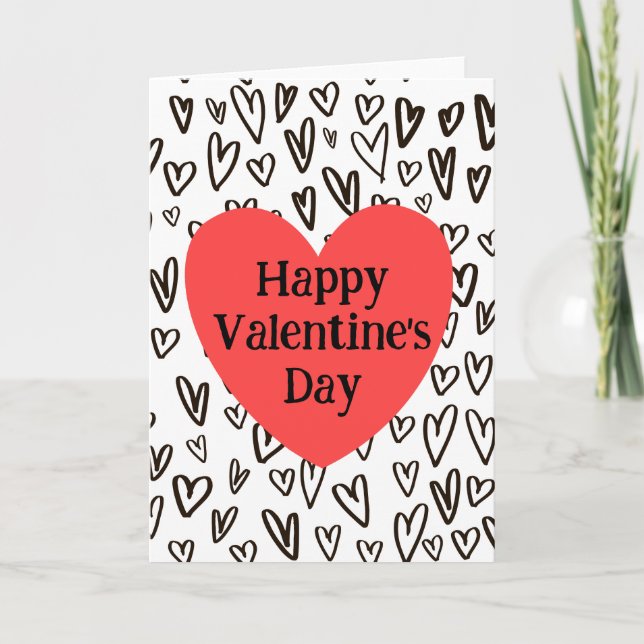 Carte Cœur de graffiti pour la Saint-Valentin (Devant)