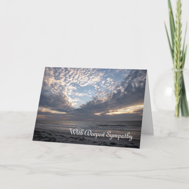 Carte Coeur De Sympathie Dans Les Nuages (Devant)