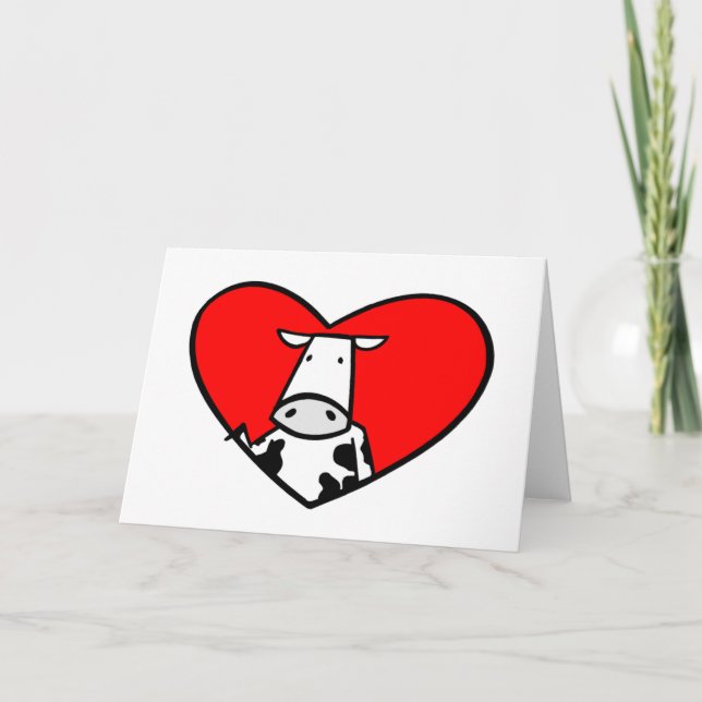 Carte Coeur de vache (Devant)
