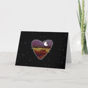 Carte Coeur Éclipsée Sci Fi Valentine Love Romance