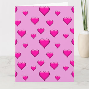 Carte Coeur en verre rose Carrelé Vertical Personnalisab