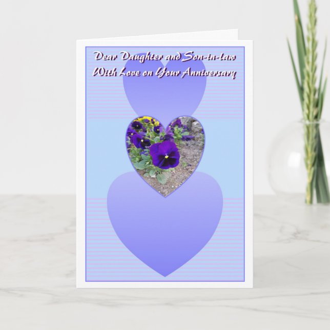 Carte Cœur Fille Mari Anniversaire de Mariage Personnali (Devant)