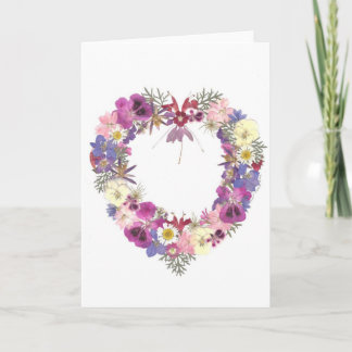Carte Cœur floral