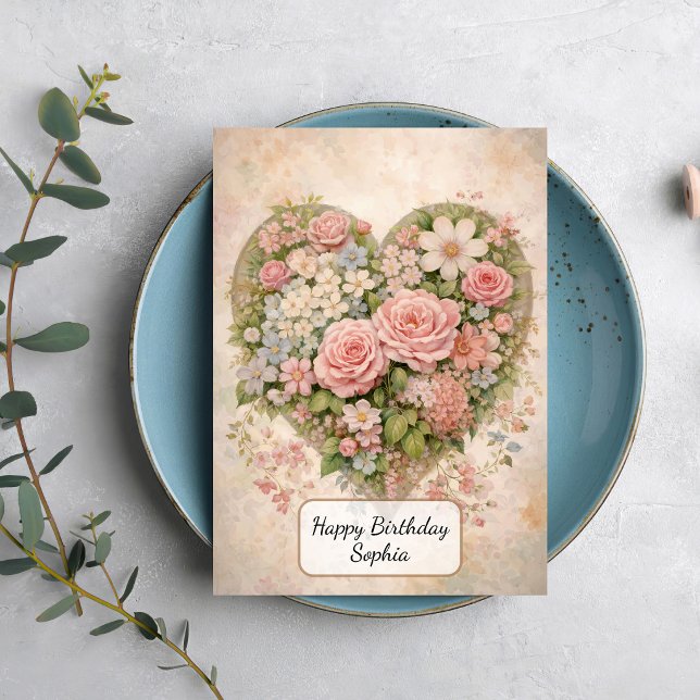 Carte Cœur Floral (Créateur téléchargé)