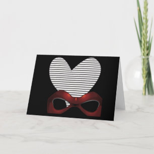 Carte Coeur formel de smoking dans l'anniversaire noir -