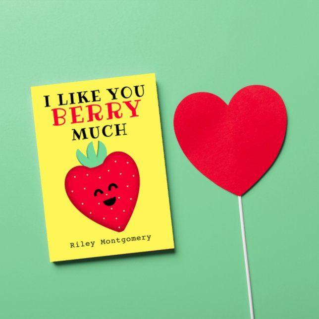 Carte Coeur fraise Comme Vous Berry Beaucoup de Valentin (Créateur téléchargé)