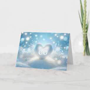 Carte Coeur hivernal du 60e anniversaire