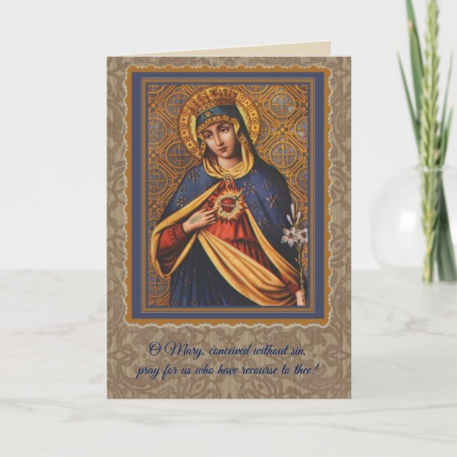 Carte Coeur immaculé de la Sainte Vierge Marie (Devant)