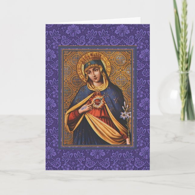 Carte Coeur immaculé de la Sainte Vierge Marie (Devant)