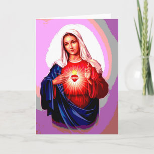 Carte Coeur immaculé de la Vierge Marie