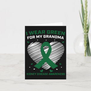 Carte Coeur Je Porte Le Vert Pour Ma Grand-Mère Maladie