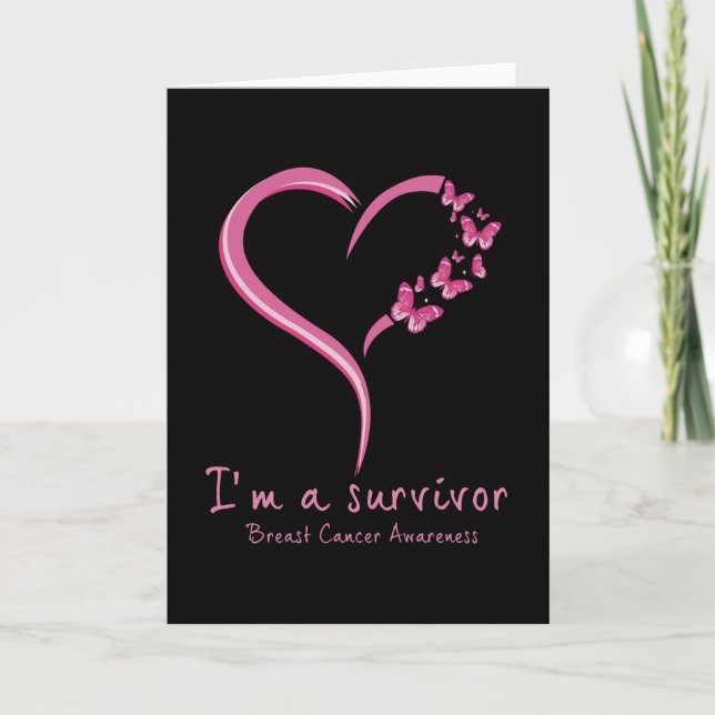 Carte Coeur mignon Je suis un survivant Conscience du ca (Devant)
