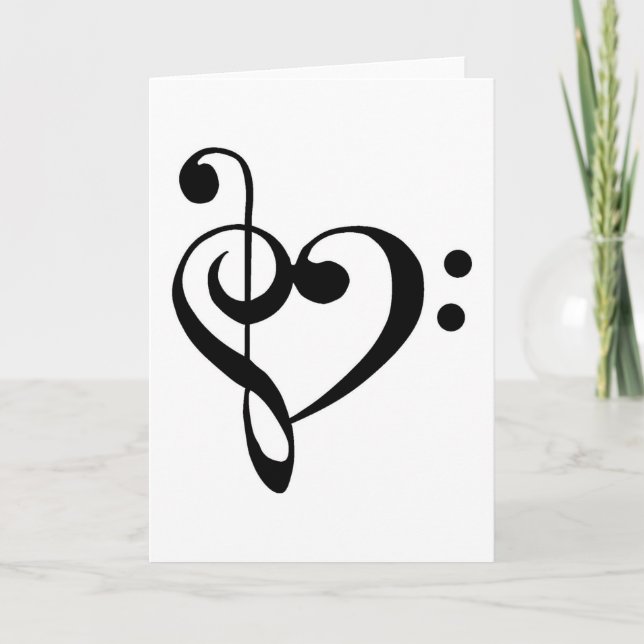 Carte Coeur musical (Devant)