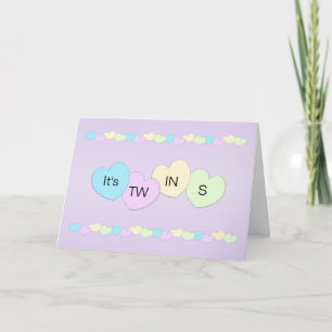 Carte Coeur Nouveau Né Baby Twins