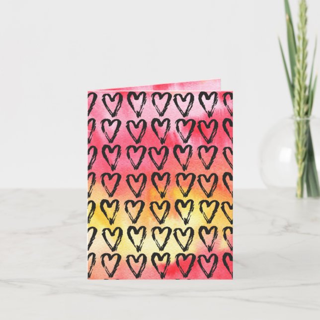 Carte Coeur peint, Vraiment Amour, Valentin, Amour, (Devant)