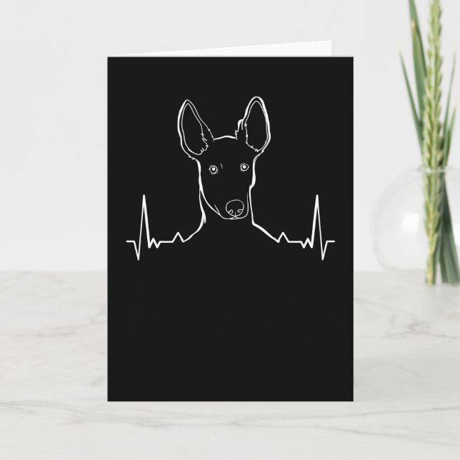 Carte Coeur Podenco Chien (Devant)