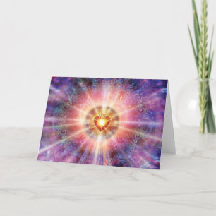 Carte Coeur rayonnant