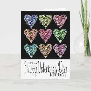 Carte Coeur rempli Heureuse Sainte-Valentin Anniversaire