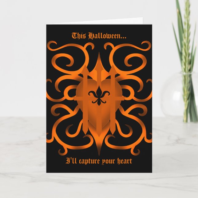 Carte Coeur romantique d'Halloween (Devant)