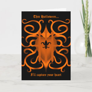 Carte Coeur romantique d'Halloween