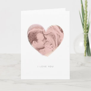 Carte Coeur rose vif Je t'aime Saint-Valentin