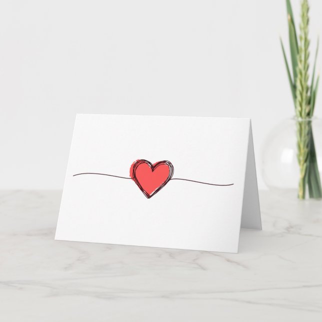 Carte Coeur Rouge (Devant)