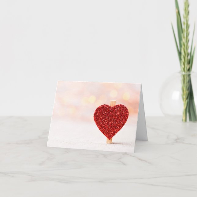 Carte Coeur rouge. (Devant)