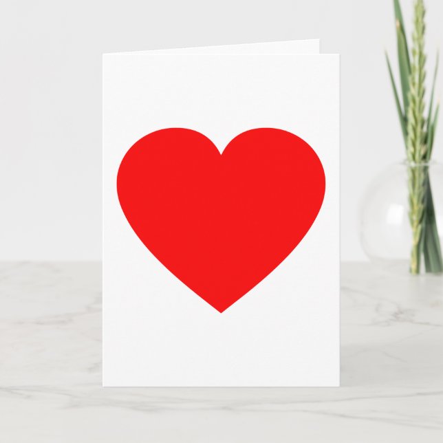 Carte Coeur rouge simple (Devant)