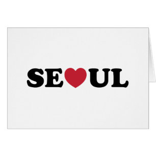 Carte Coeur Séoul Love