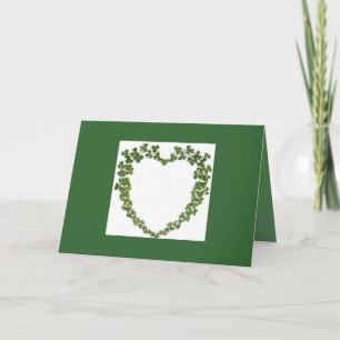 Carte Coeur shamrock